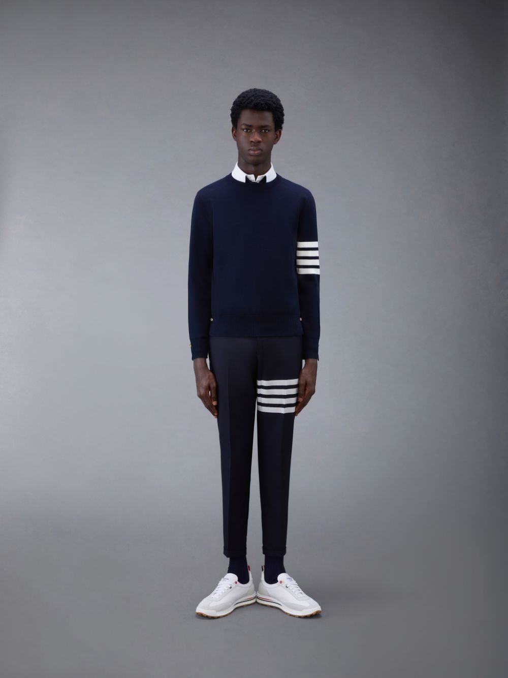 Thom Browne Cotton Crepe Men Pullover Blue | OXL69V11149