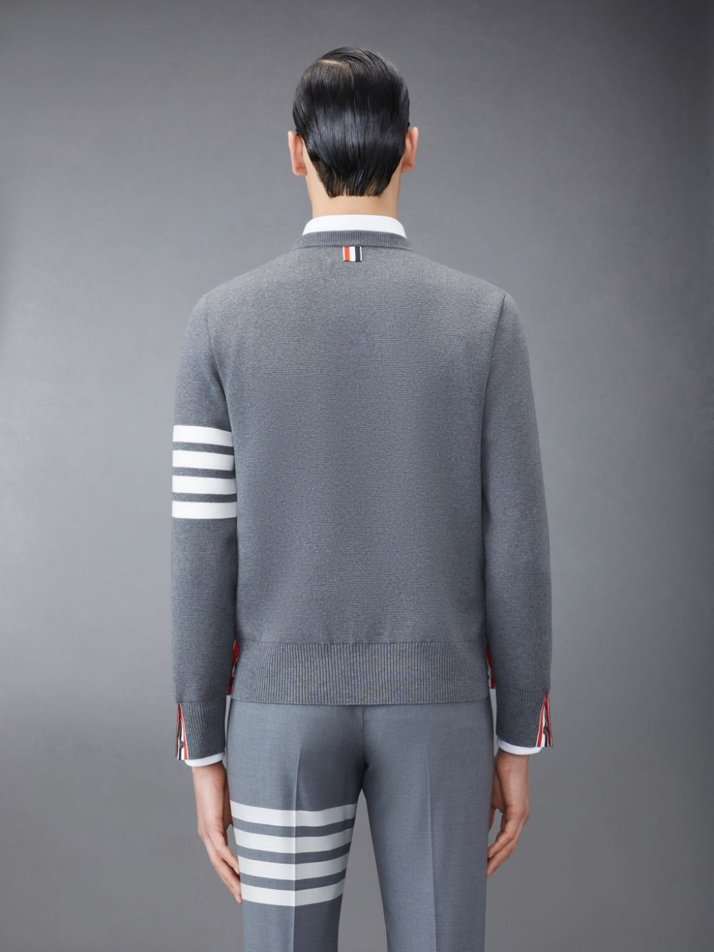 Thom Browne Cotton Crepe Men Pullover Grey | LQX61P07316