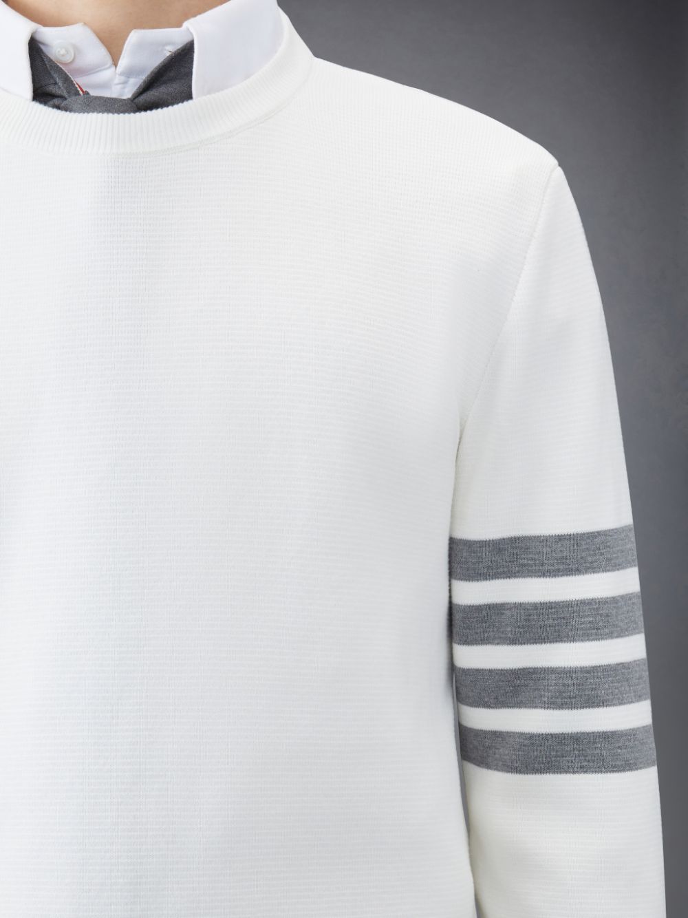 Thom Browne Cotton Crepe Men Pullover White | WCY65X58955