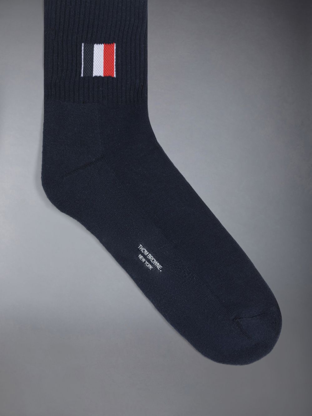 Thom Browne Cotton Intarsia Stripe Athletic Mid Calf Men Socks Blue | XIA62V24879