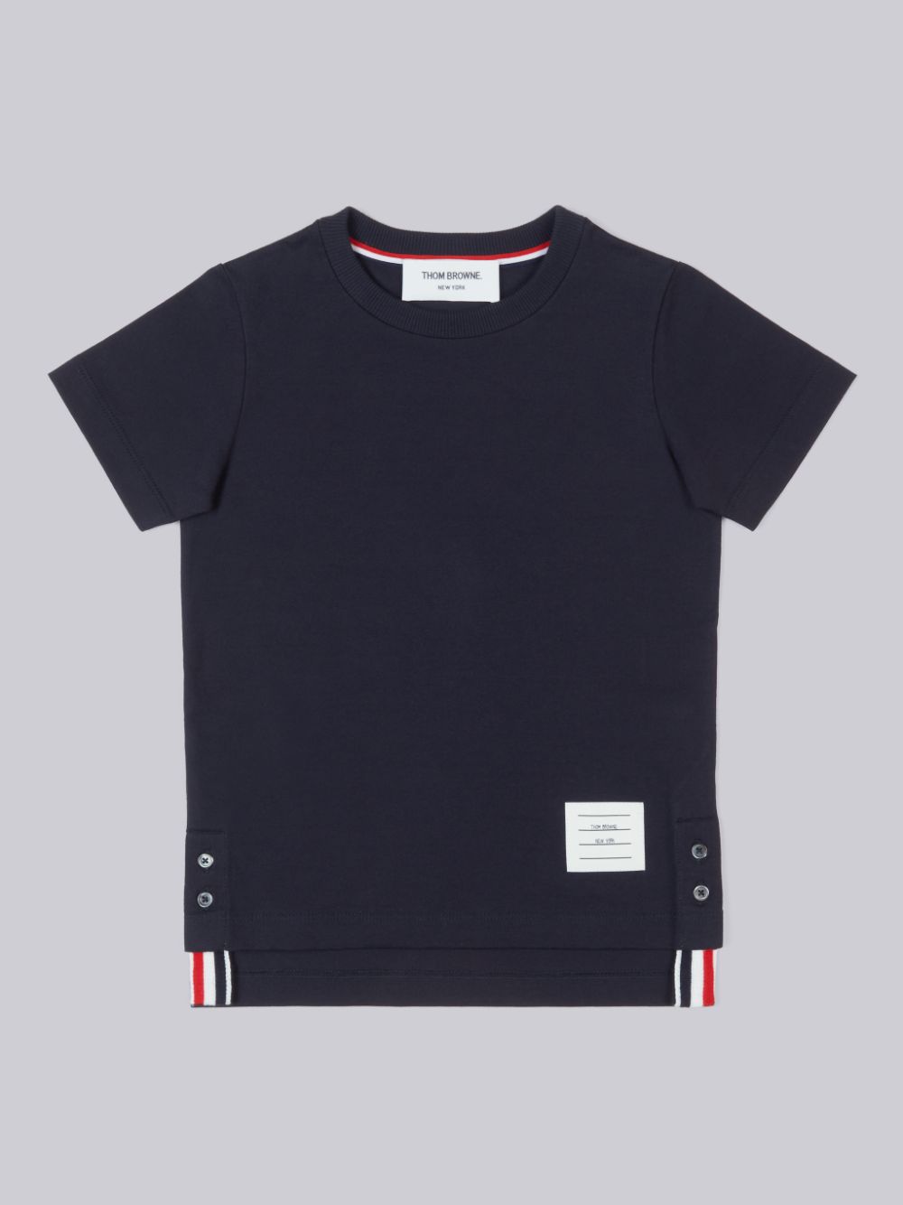 Thom Browne Cotton Jersey Short Sleeve Boys\'s T Shirts Navy | NKX75A25903