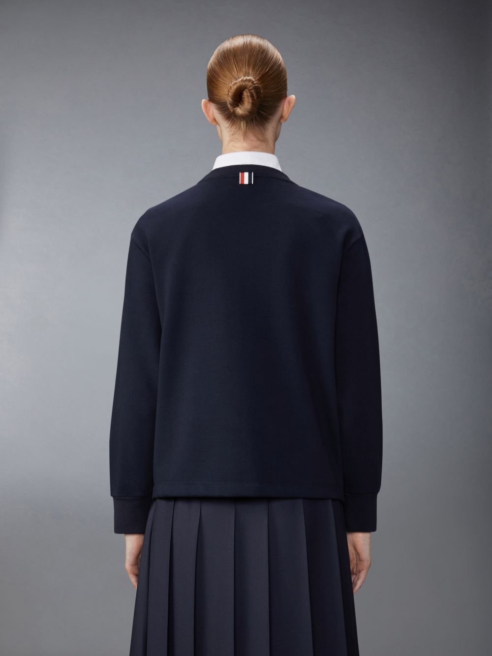 Thom Browne Cotton Loopback Hector & Rose Oversized Crew Neck Women Sweatshirts Blue | ILW06B82630