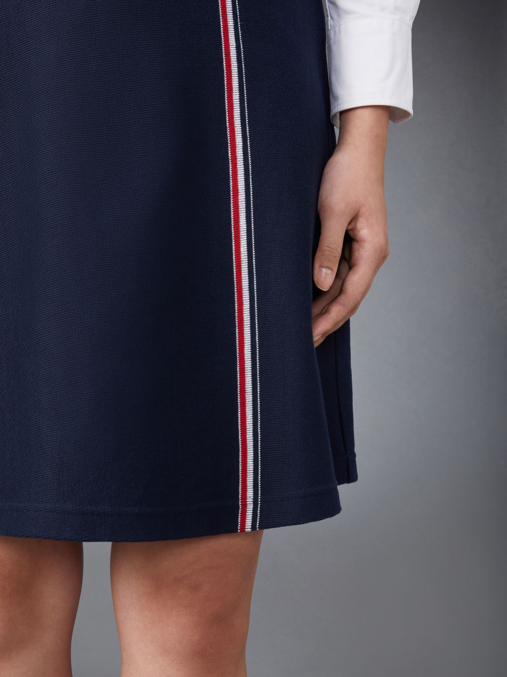 Thom Browne Cotton Midi Flare Women Skirts Blue | YEY82X44250