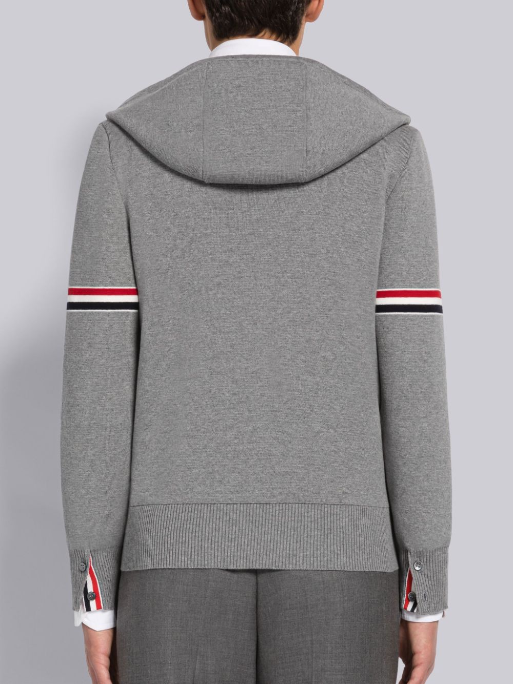 Thom Browne Cotton Milano Armband Men Hoodie Grey | YMM37W48897