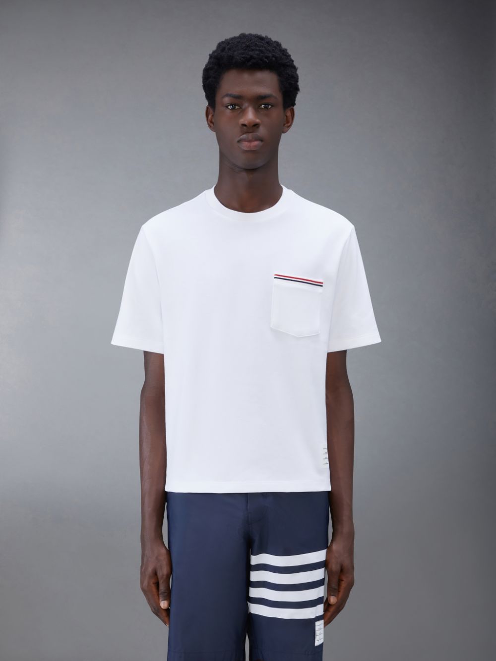 Thom Browne Cotton Milano Oversized Pocket Men T Shirts White | ZRW81I33171