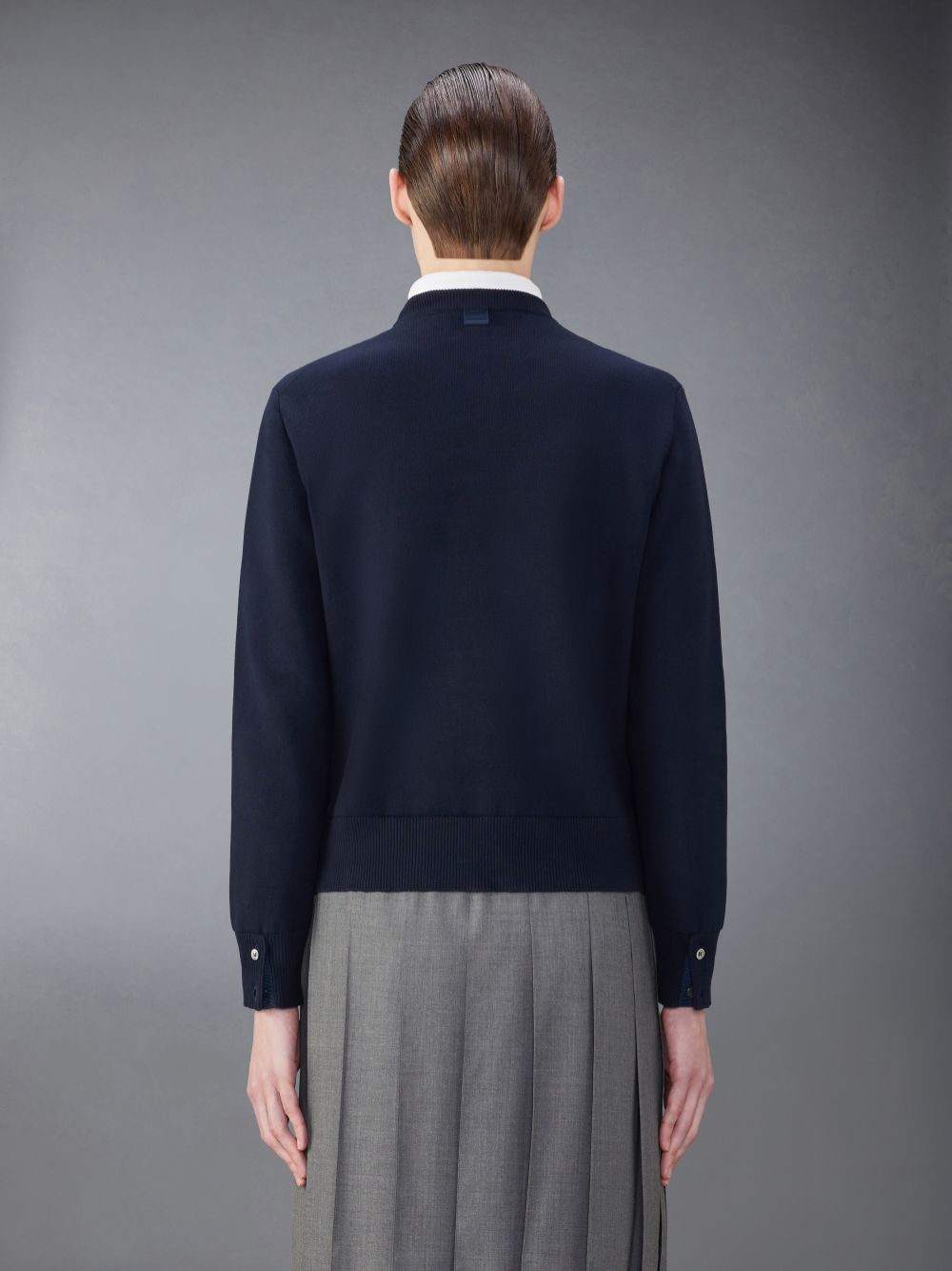 Thom Browne Cotton Milano Stitch Men Pullover Blue | BNL33F95196