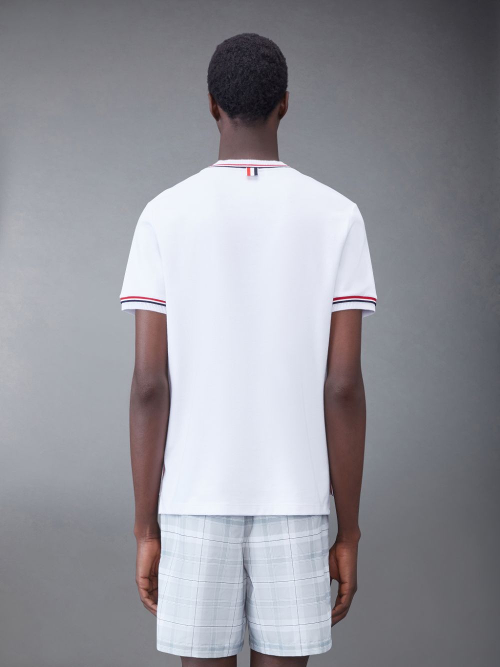 Thom Browne Cotton Milano Stripe Men T Shirts White | UDF07L74267