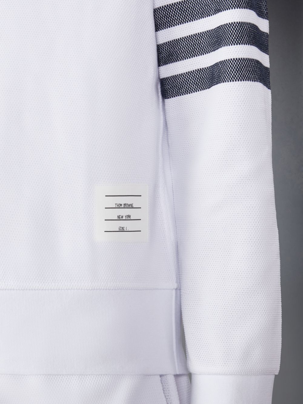 Thom Browne Cotton Pique 4-Bar Men Cardigan White | MHX32F21479