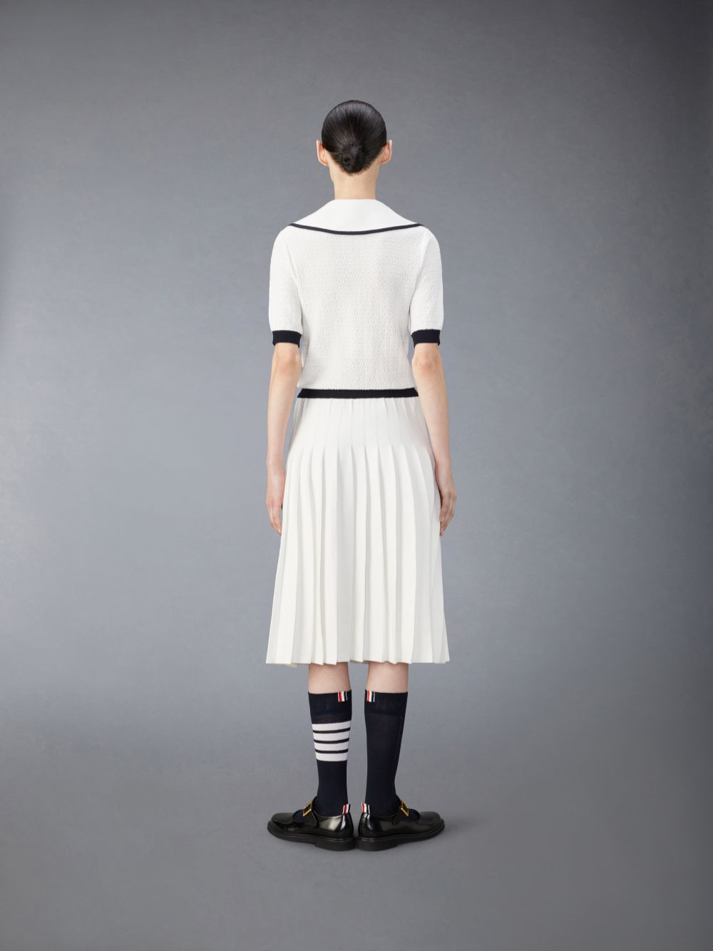 Thom Browne Cotton Pointelle Women Dress White | LUS23T21217