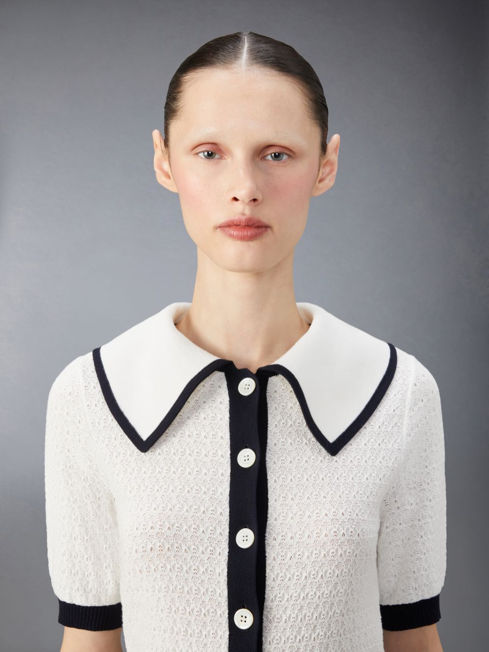 Thom Browne Cotton Pointelle Women Dress White | LUS23T21217