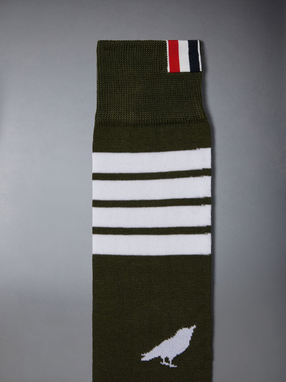 Thom Browne Cotton Rose and Raven 4-Bar Mid Cuff Men Socks Green | BLG46Q00225