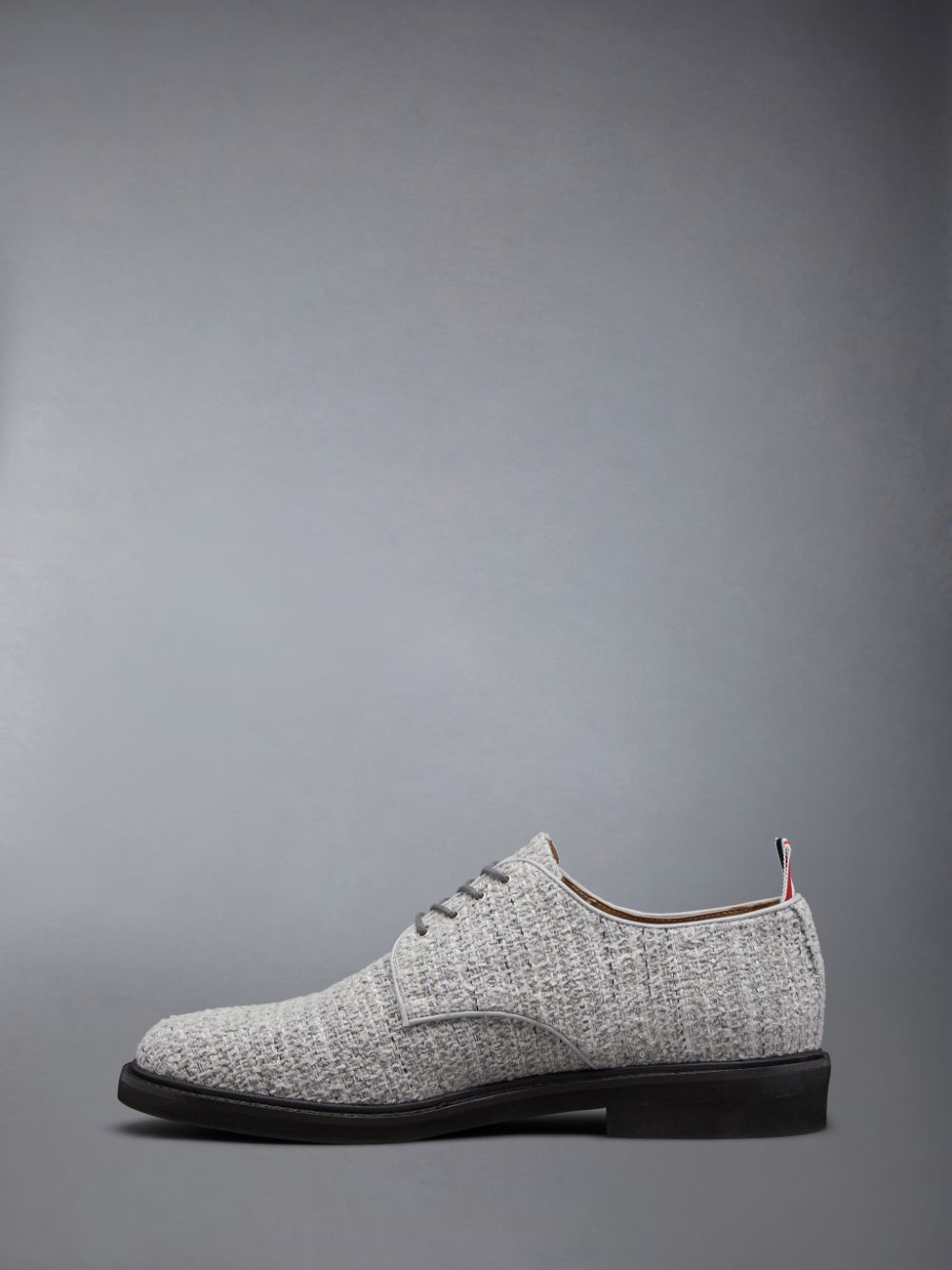 Thom Browne Cotton Tweed Micro Sole Uniform Men Oxford Shoes Grey | LGY81F96941