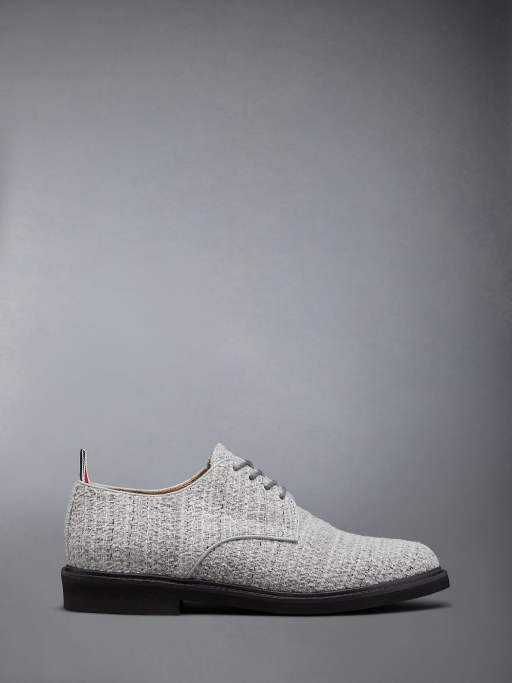 Thom Browne Cotton Tweed Micro Sole Uniform Men Oxford Shoes Grey | LGY81F96941