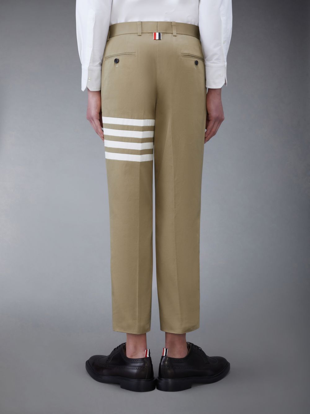 Thom Browne Cotton Twill 4-Bar Chino Men Pants Brown | DIY16C50523