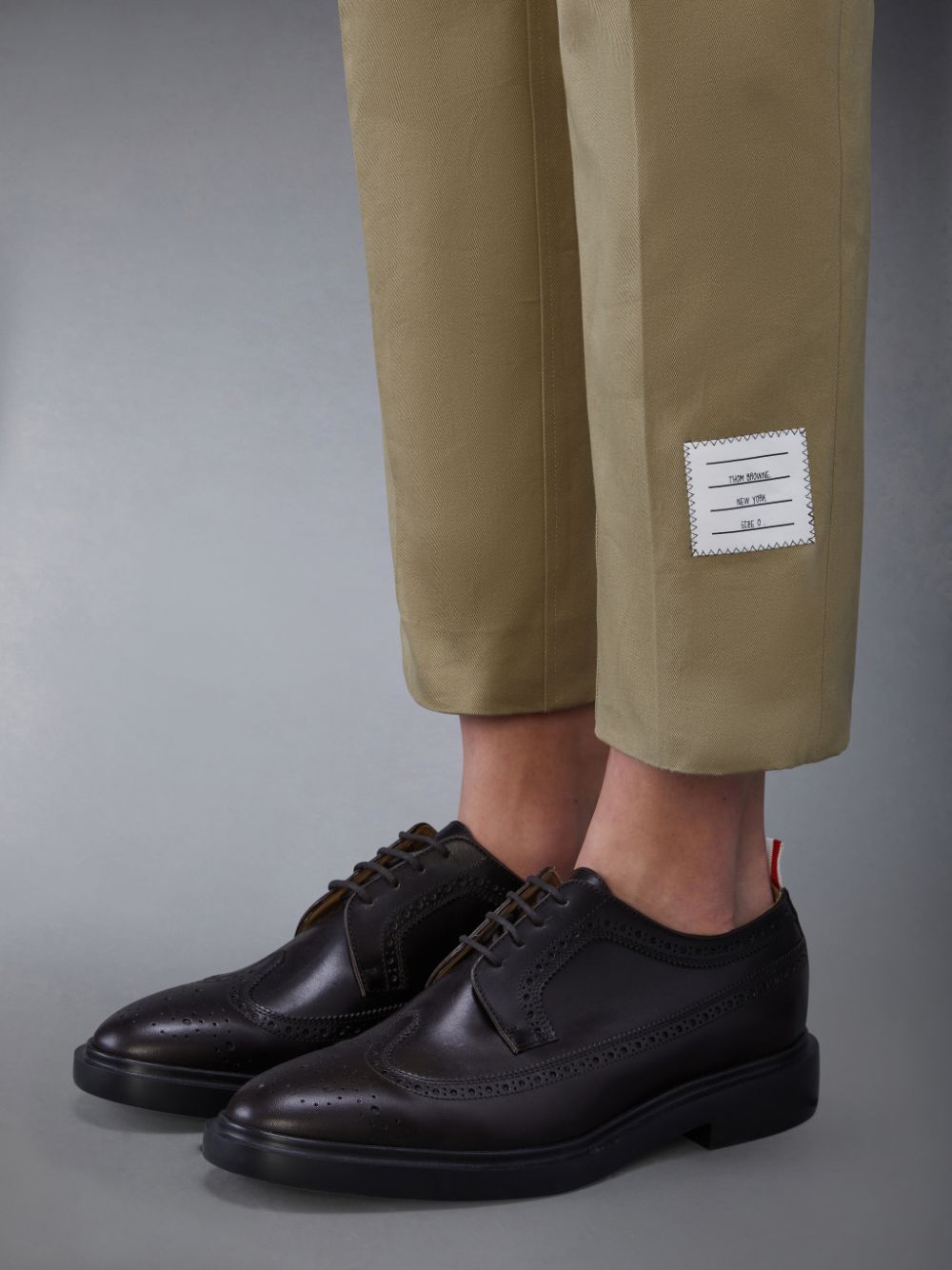 Thom Browne Cotton Twill 4-Bar Chino Men Pants Brown | DIY16C50523