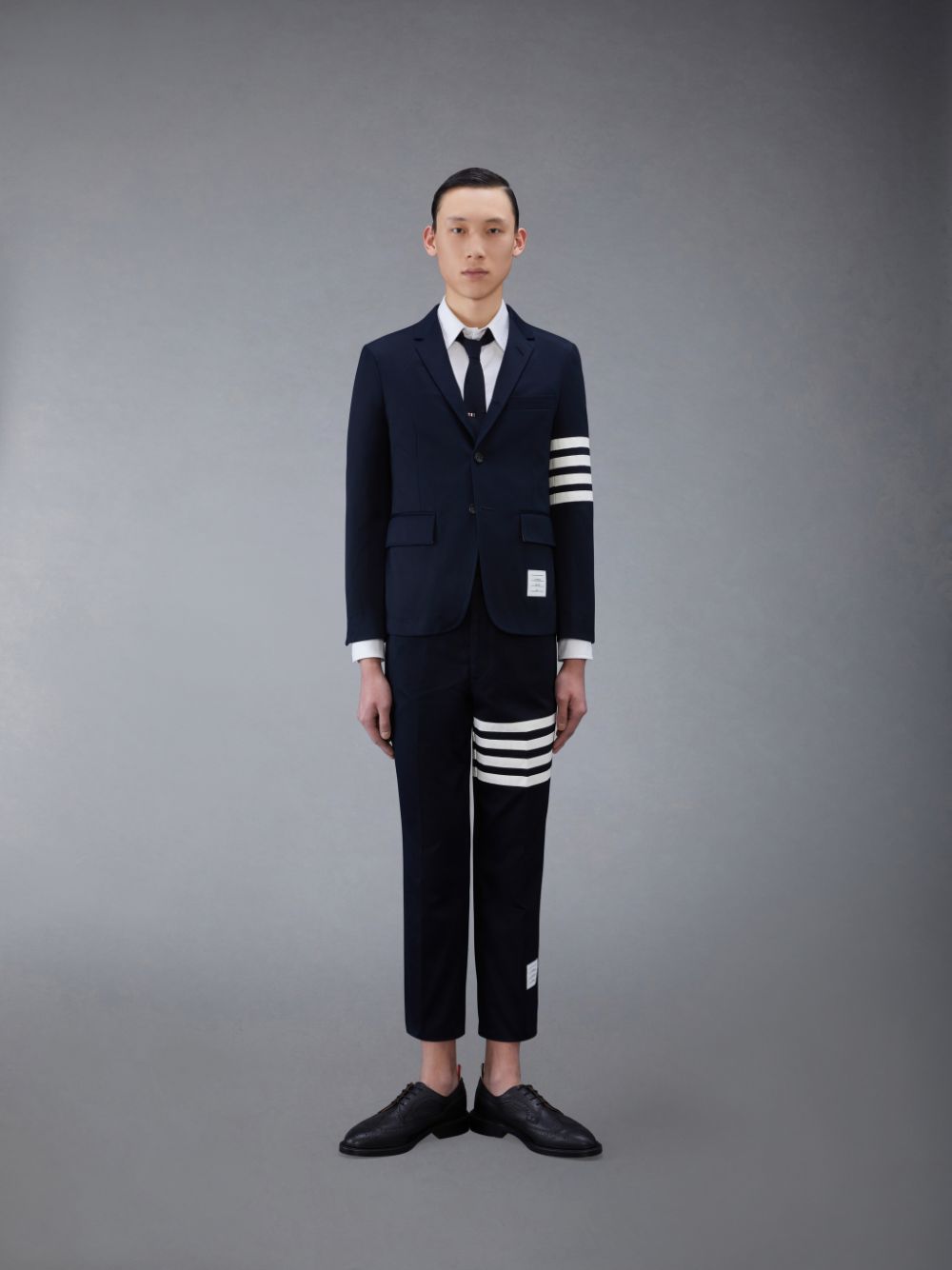 Thom Browne Cotton Twill 4-Bar Chino Men Pants Black | WJL68L71813