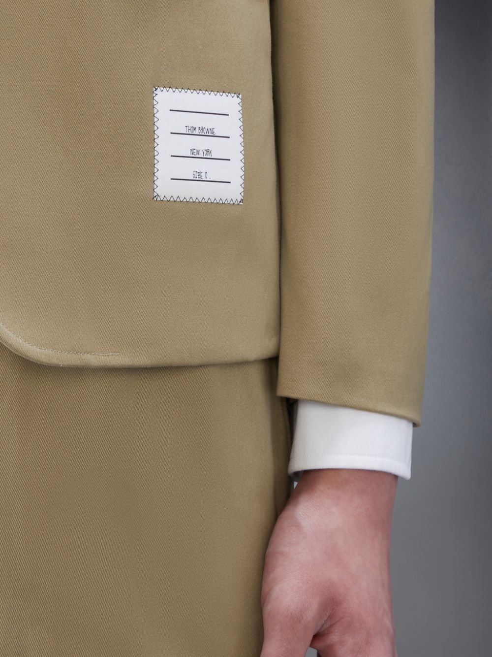 Thom Browne Cotton Twill 4-Bar Unconstructed Classic Sport Men Coats Beige | REC64E41756