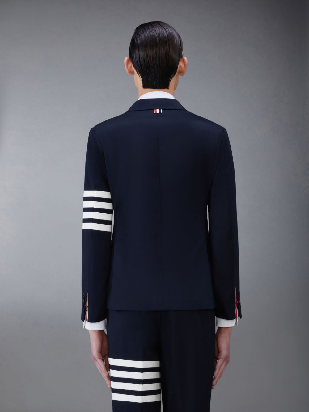 Thom Browne Cotton Twill 4-Bar Unconstructed Classic Sport Men Coats Blue | WSA31A06644