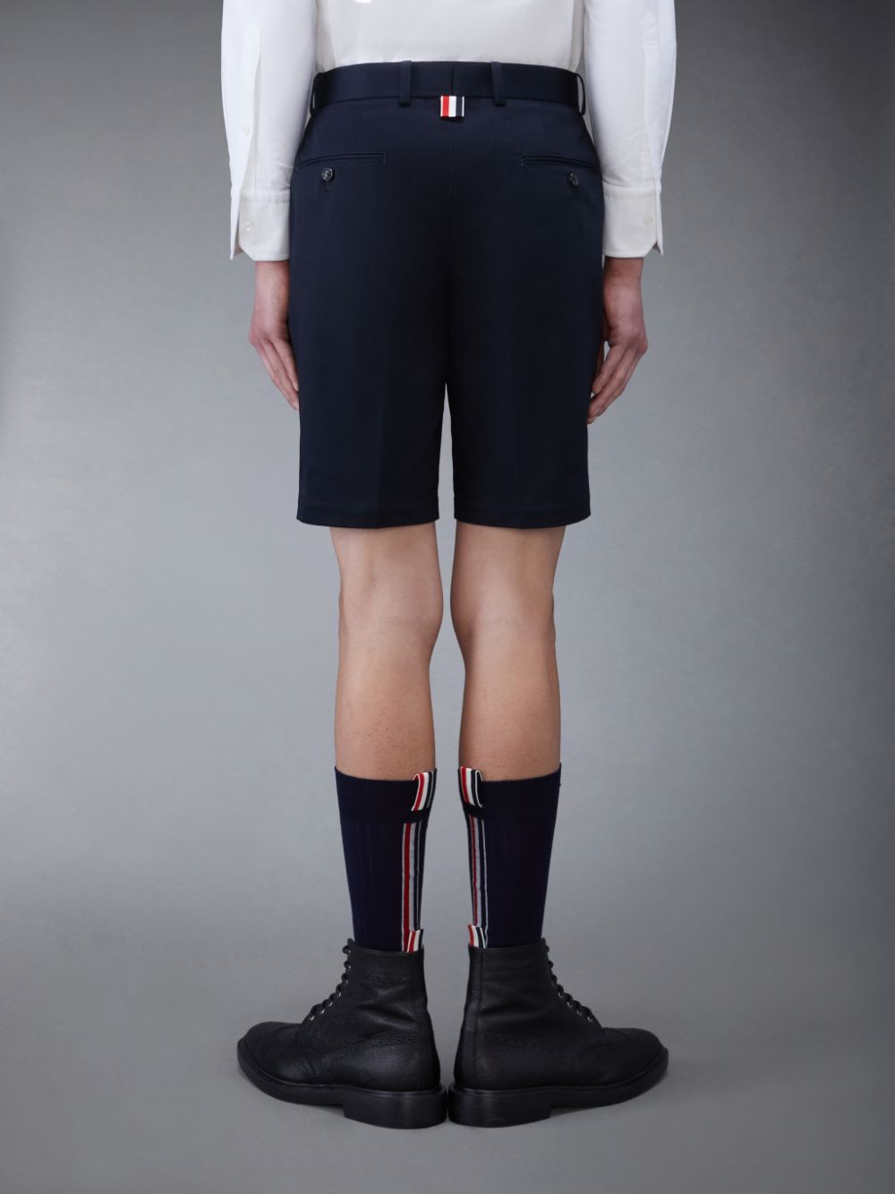 Thom Browne Cotton Twill Chino Men Shorts Blue | NRJ35U55672