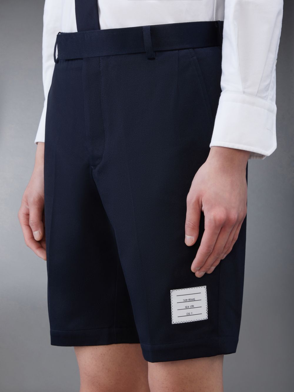 Thom Browne Cotton Twill Chino Men Shorts Blue | NRJ35U55672