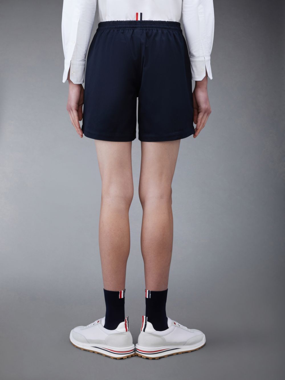 Thom Browne Cotton Twill Drawstring Rugby Men Shorts Blue | GNK25A96752