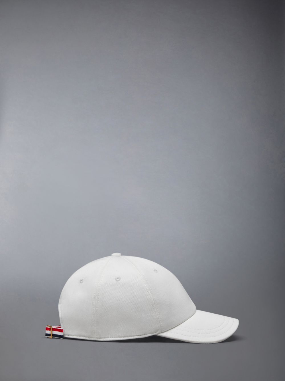 Thom Browne Cotton Twill Flag Patch Classic Baseball Men Caps White | HMH79U99593