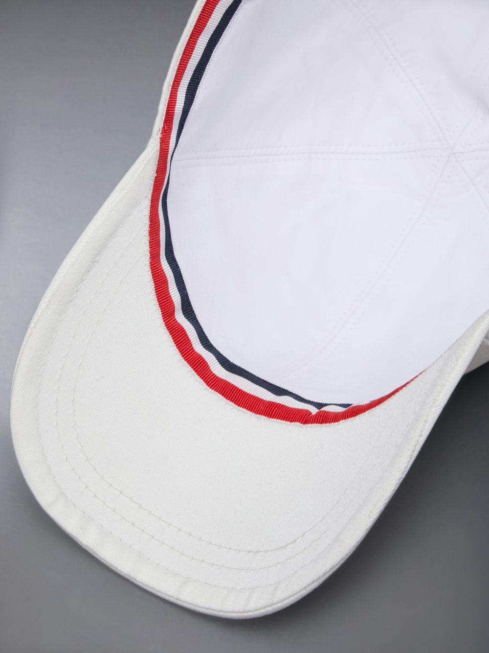 Thom Browne Cotton Twill Flag Patch Classic Baseball Men Caps White | HMH79U99593