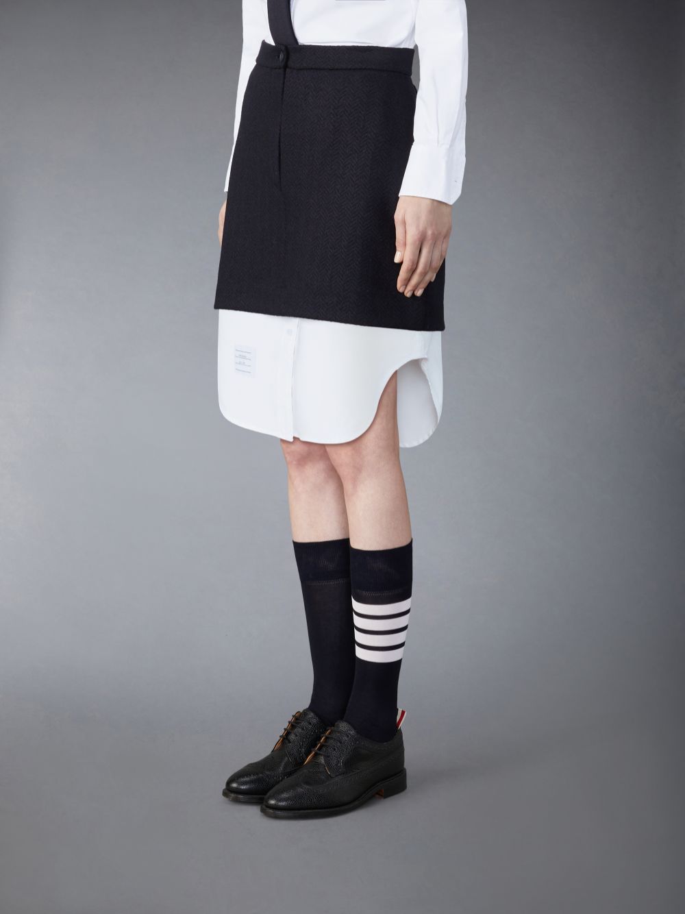 Thom Browne Cotton Wool Mini Women Skirts Blue | YVN89I27335