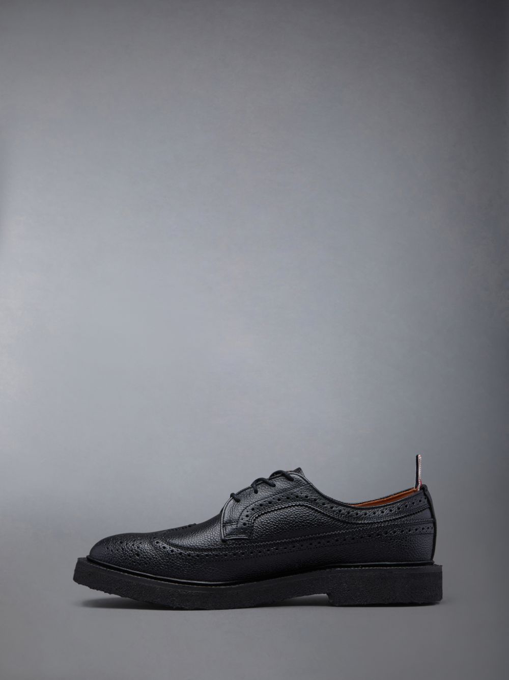 Thom Browne Crepe Sole Longwing Men Brogue Shoes Black | QSP56L69056