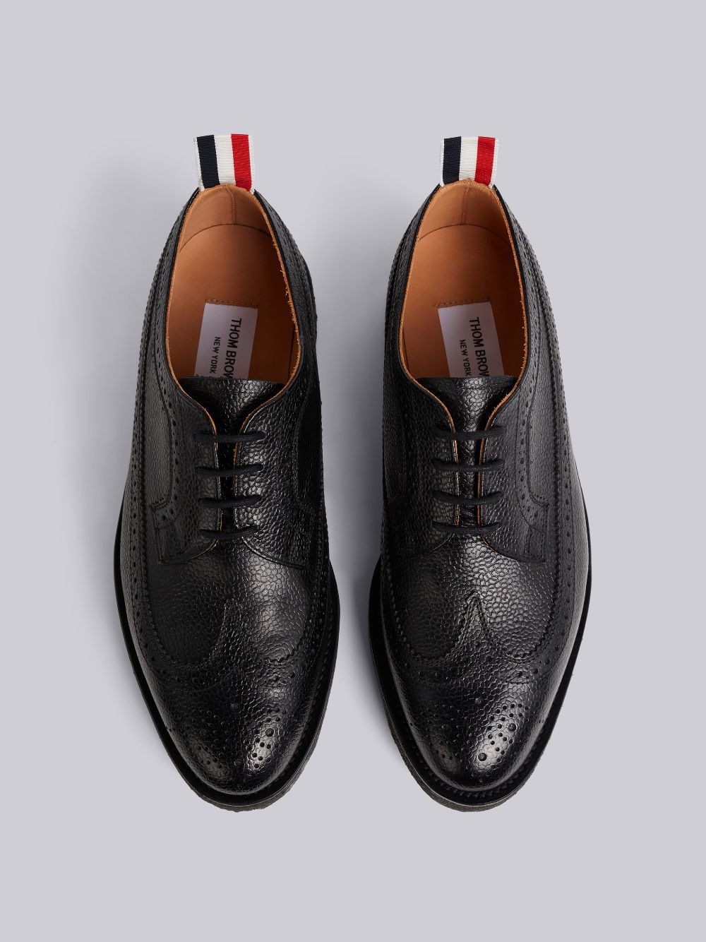 Thom Browne Crepe Sole Longwing Women Brogue Shoes Black | XUS74B38591