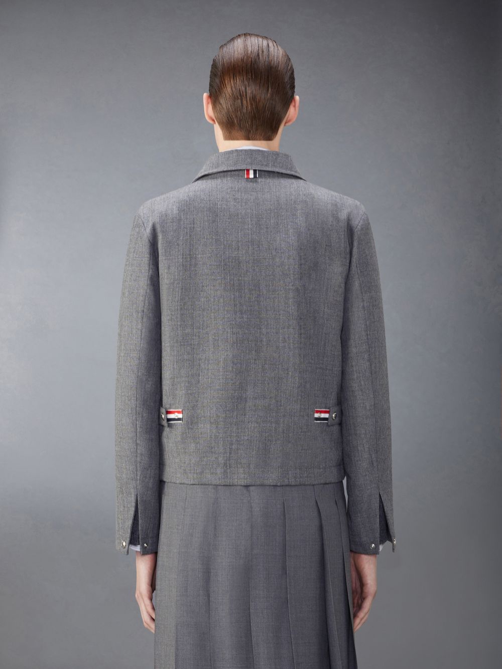 Thom Browne Crispy Wool Golf Men Jackets Grey | QSP75Y23685