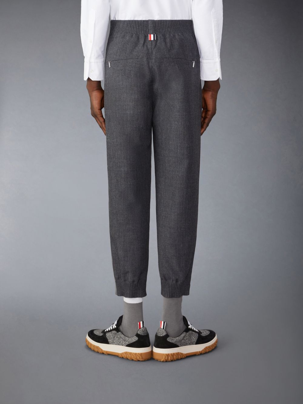 Thom Browne Crispy Wool Tracksuit Men Pants Grey | ROS88L71152