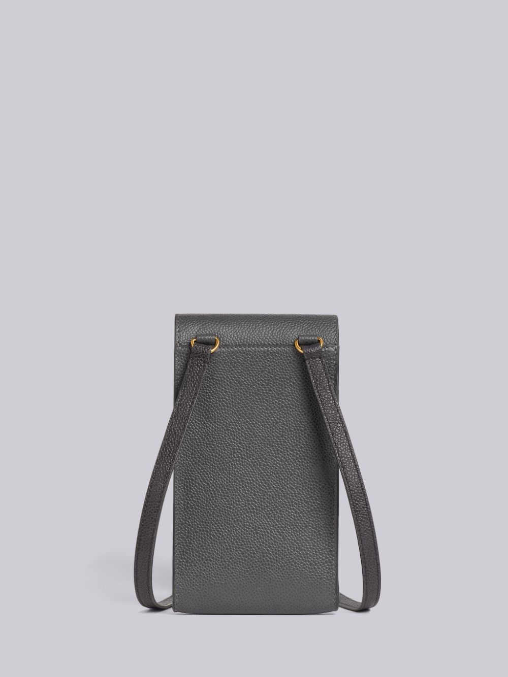 Thom Browne Dark Pebbled Calfskin Funmix Men Phone Bag Grey | PJI54I97978