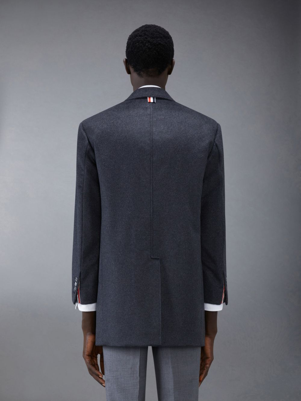 Thom Browne Dark Weight Cashmere Oversized Sack Men Coats Grey | HCE02Y98945