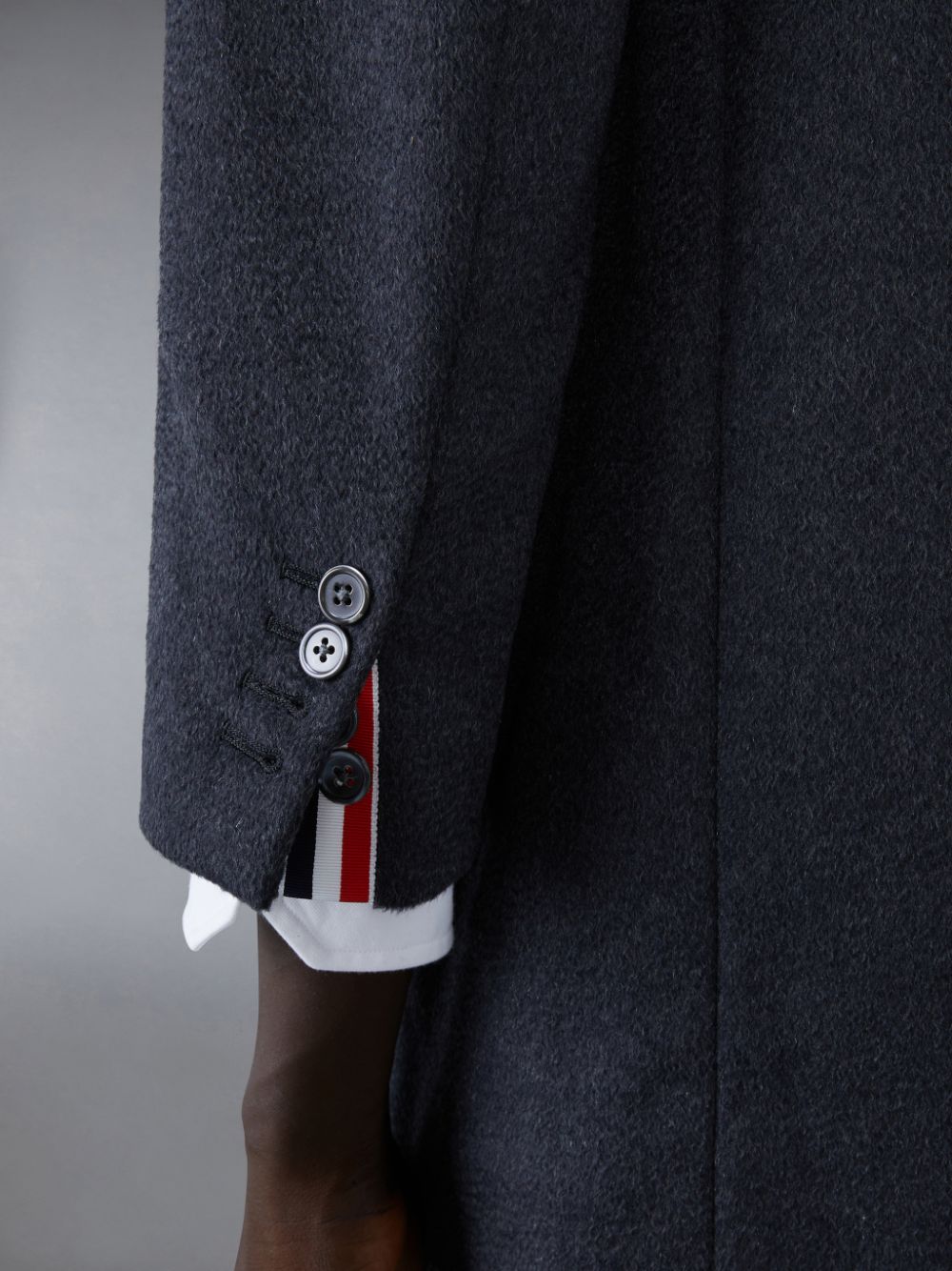 Thom Browne Dark Weight Cashmere Oversized Sack Men Coats Grey | HCE02Y98945