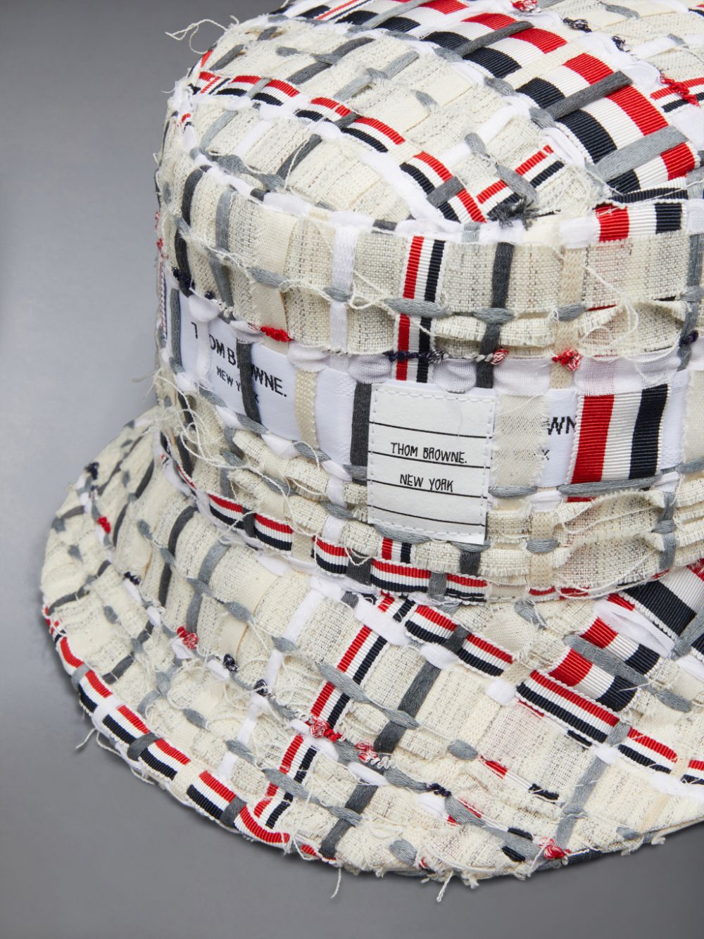 Thom Browne Deconstructed Tweed Women Bucket Hats Orange | JIG92Z34622