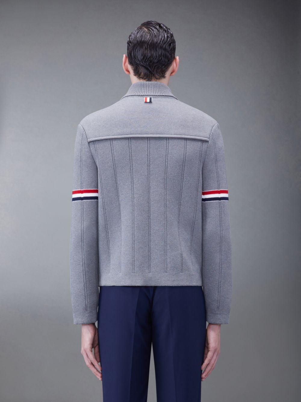 Thom Browne Double Face Cotton Cashmere Shawl Collar Men Jackets Grey | GFZ23C03819