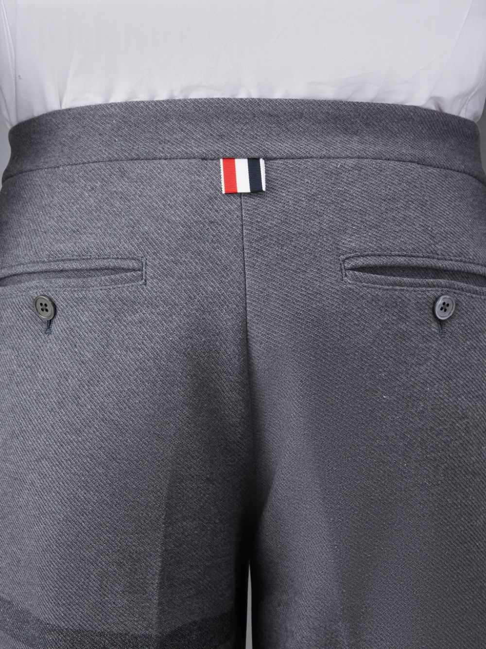 Thom Browne Double Face Tech Twill Slim Men Pants Grey | XTD75R00770