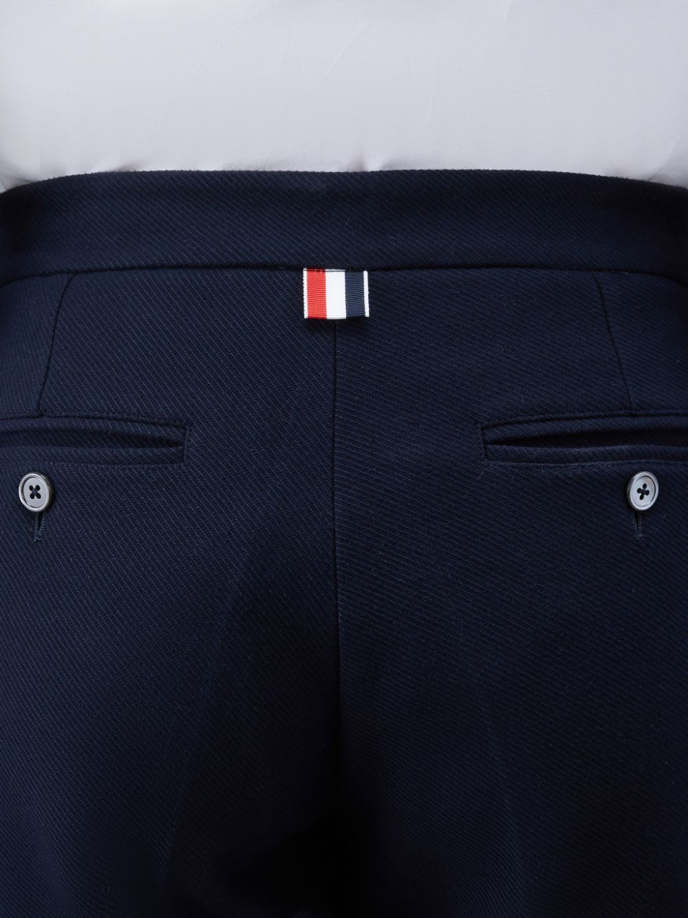 Thom Browne Double Face Tech Twill Slim Men Pants Blue | CNT23B05293