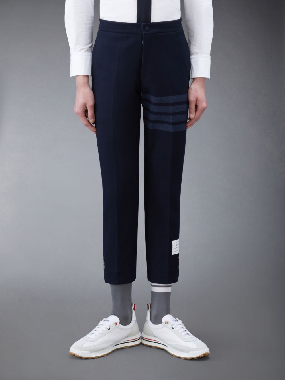 Thom Browne Double Face Tech Twill Slim Men Pants Blue | CNT23B05293