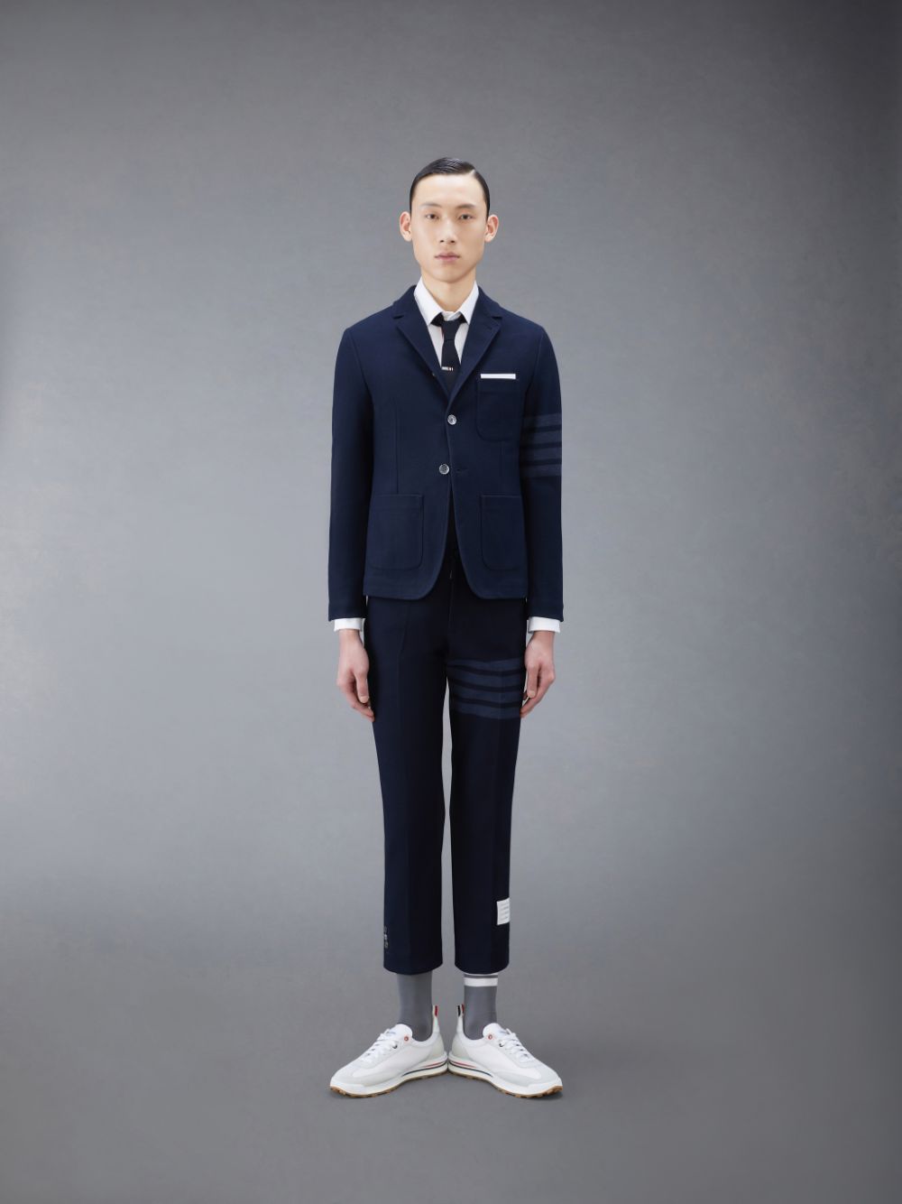 Thom Browne Double Face Tech Twill Sport Men Coats Blue | YGS32H30992