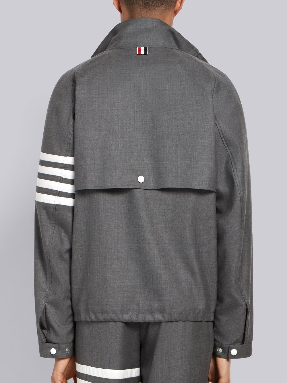 Thom Browne Double-zip Raglan Men Jackets Grey | BWR30D14052