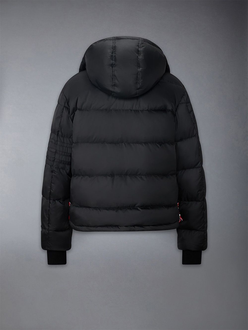 Thom Browne Downfilled 4-bar Hooded Bomber Men Jackets Black | KPU93J16174