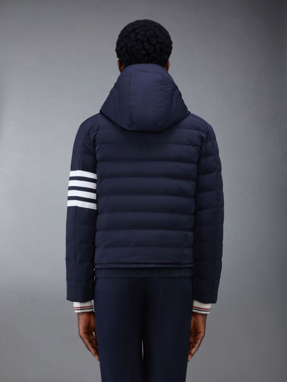 Thom Browne Downfilled Twill 4-Bar Ski Men Jackets Blue | VTD85K84229