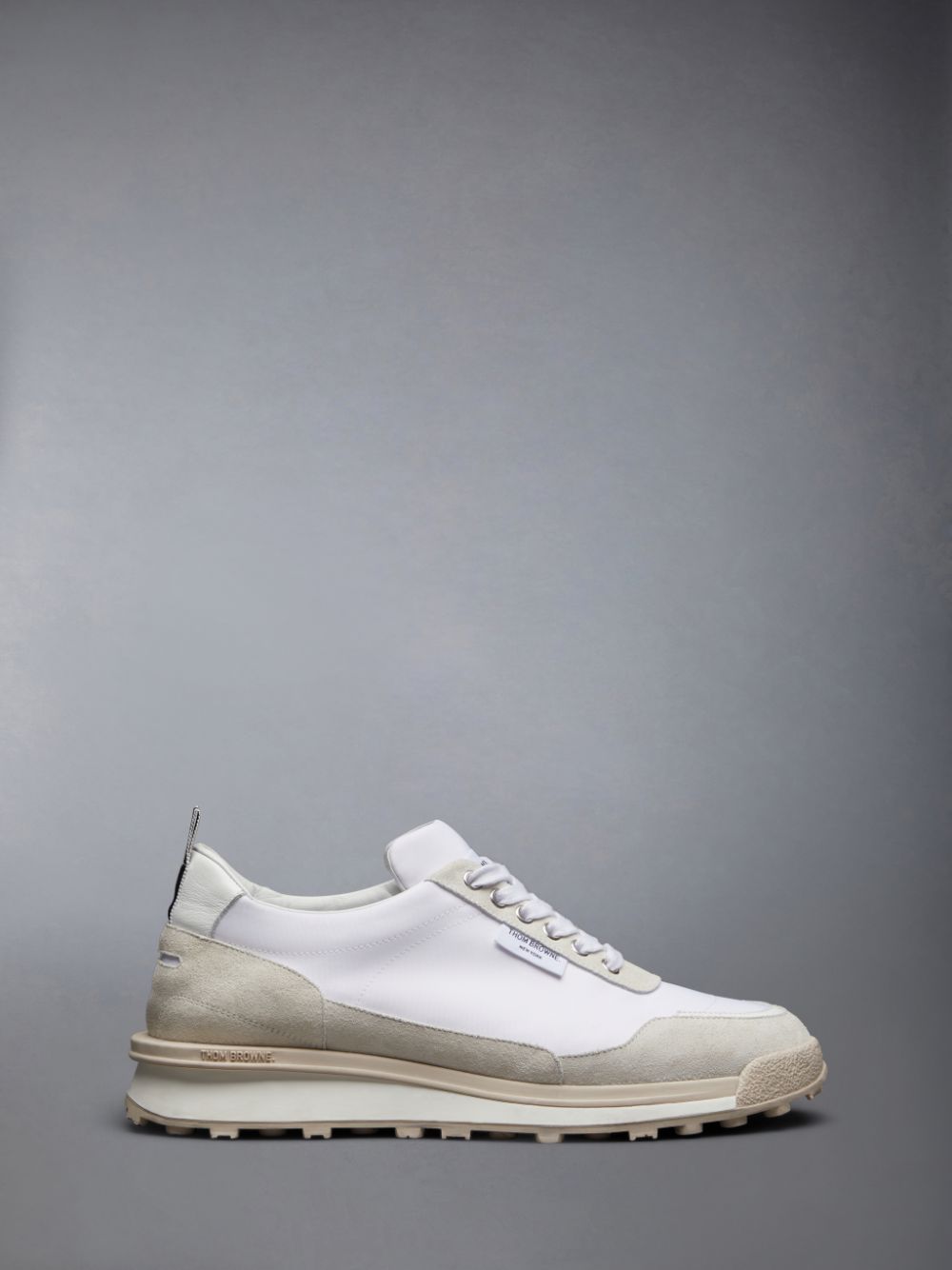 Thom Browne Eco Nylon Alumni Men Sneakers Beige | LHT55W08448