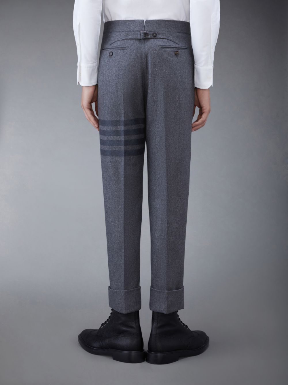 Thom Browne Flannel 4-Bar Classic Men Pants Grey | DBG29B48833