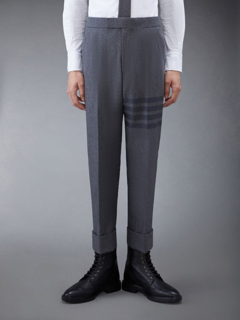 Thom Browne Flannel 4-Bar Classic Men Pants Grey | DBG29B48833