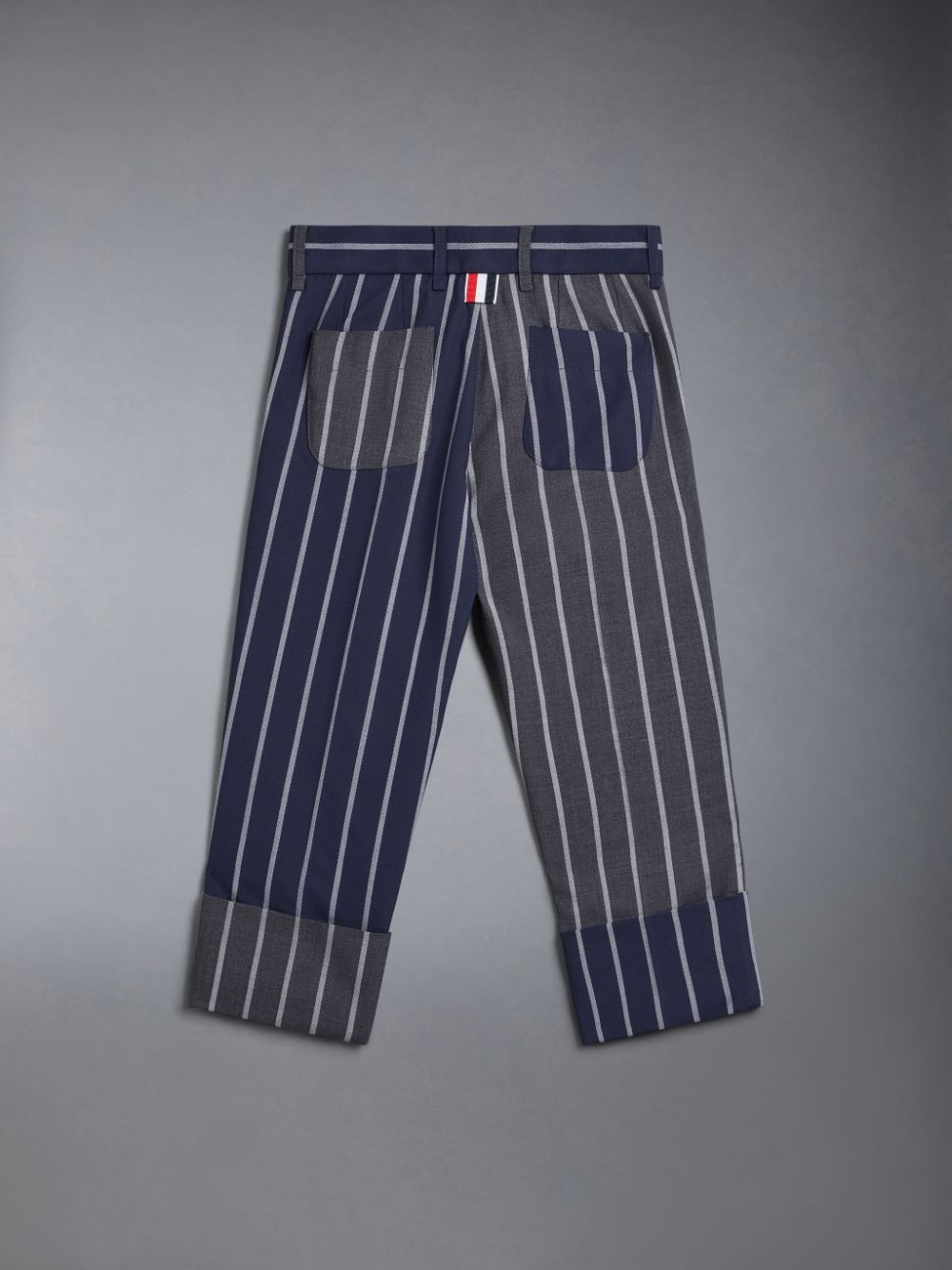 Thom Browne FunMix Wool Bold Stripe Sack Boys's Pants Blue | VBF82C57151