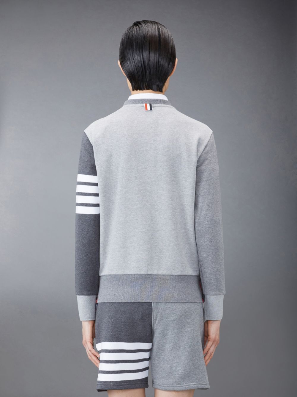 Thom Browne Funmix Classic Loopback 4-Bar Women Sweatshirts Grey | SAM09H56894