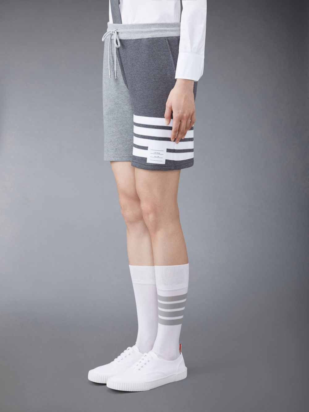 Thom Browne Funmix Loopback 4-Bar Women Shorts Grey | YJE93M47446